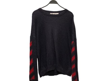 OFF-WHITE Sweater XXL Mohair NVY mohair logo sweater Discount