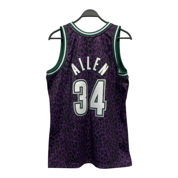 mitchell&ness Tank Top L Polyester PPL Leopard Ray Allen Bucks Online now