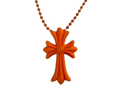 CHROME HEARTS Necklace Acrylic ORN rubber cross Online now