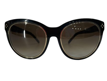 Chloe Sunglasses Plastic BLK GOLD LOGO ON SIDE Fashion