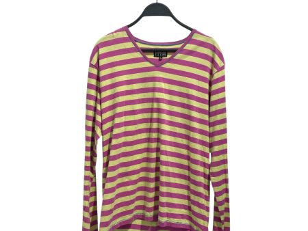 PPFM LS T-Shirt L Cotton YEL Stripe PINK STRIPE Online Sale