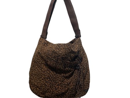 BOTTEGA VENETA Bag Animal Pattern BRW Leopard Hobo Drawstring Supply