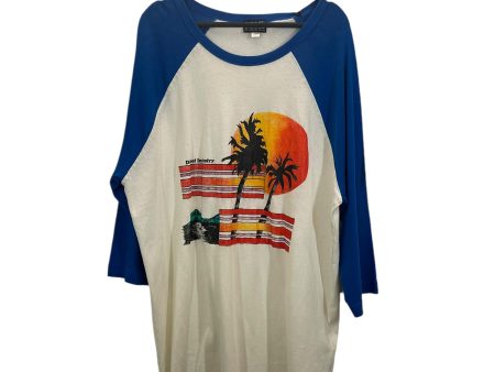 DIESEL LS T-Shirt XL Cotton WHT palm tree l s on Sale