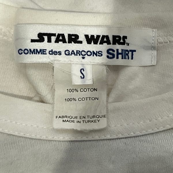 COMME des GARCONS SHIRT starwars LS T-Shirt S Cotton WHT Stripe  Online