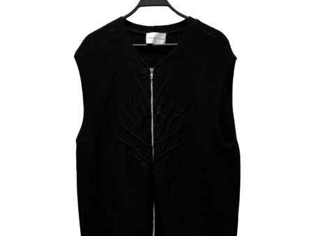 ARNAR MAR JONSSON Knitted Vest L Cotton BLK ZIP UP SWEATER VEST Sale