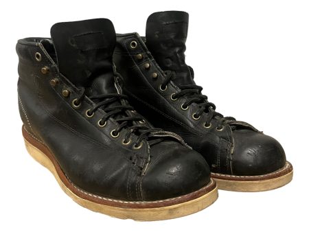 CHIPPEWA Lace Up Boots FREE Leather BLK  Online now