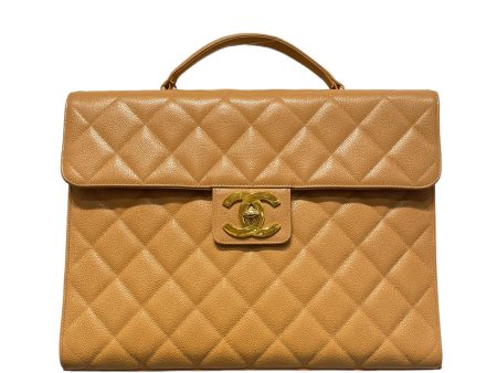 CHANEL Briefcase Leather BEG CAVIAR SKIN BRIEF Online