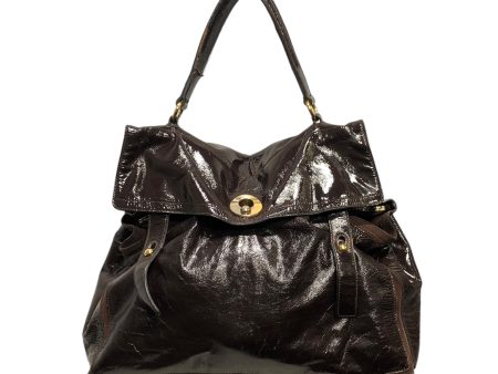 YVES SAINT LAURENT Hand Bag Leather BRW  Discount