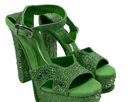 Alexander McQueen Heels EU 40 Leather GRN RHINESTONES Online Sale