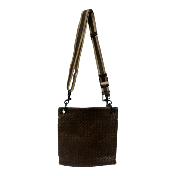 BOTTEGA VENETA Cross Body Bag Leather BRW WOVEN on Sale