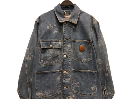 Carhartt Denim Jkt M Denim BLU All Over Print STAMP PRINT For Cheap