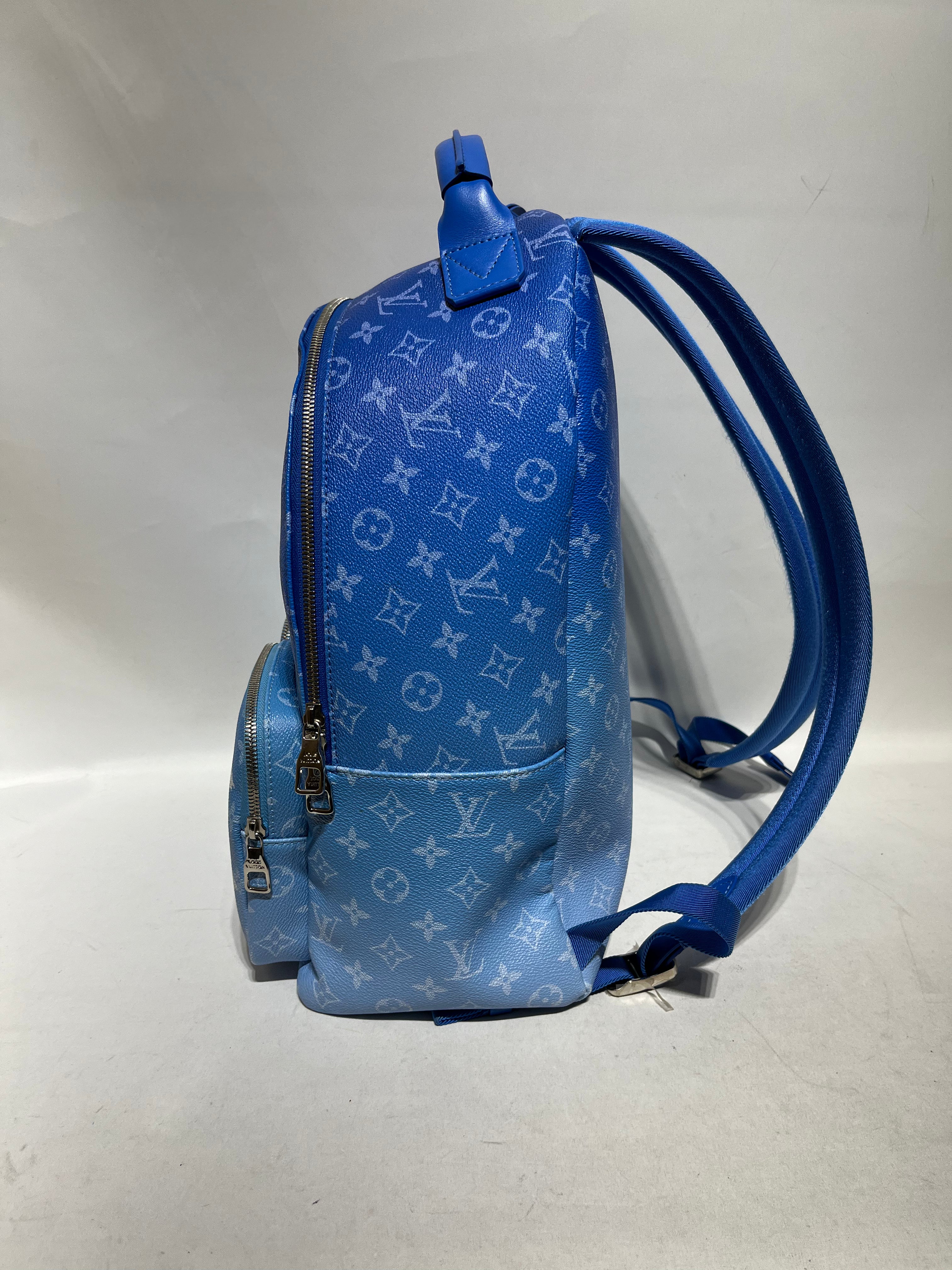 LOUIS VUITTON Backpack Monogram Leather BLU cloud LV monogram backpack on Sale