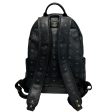 MCM Backpack OS Monogram Leather BLK Stark Logo Stripe Online