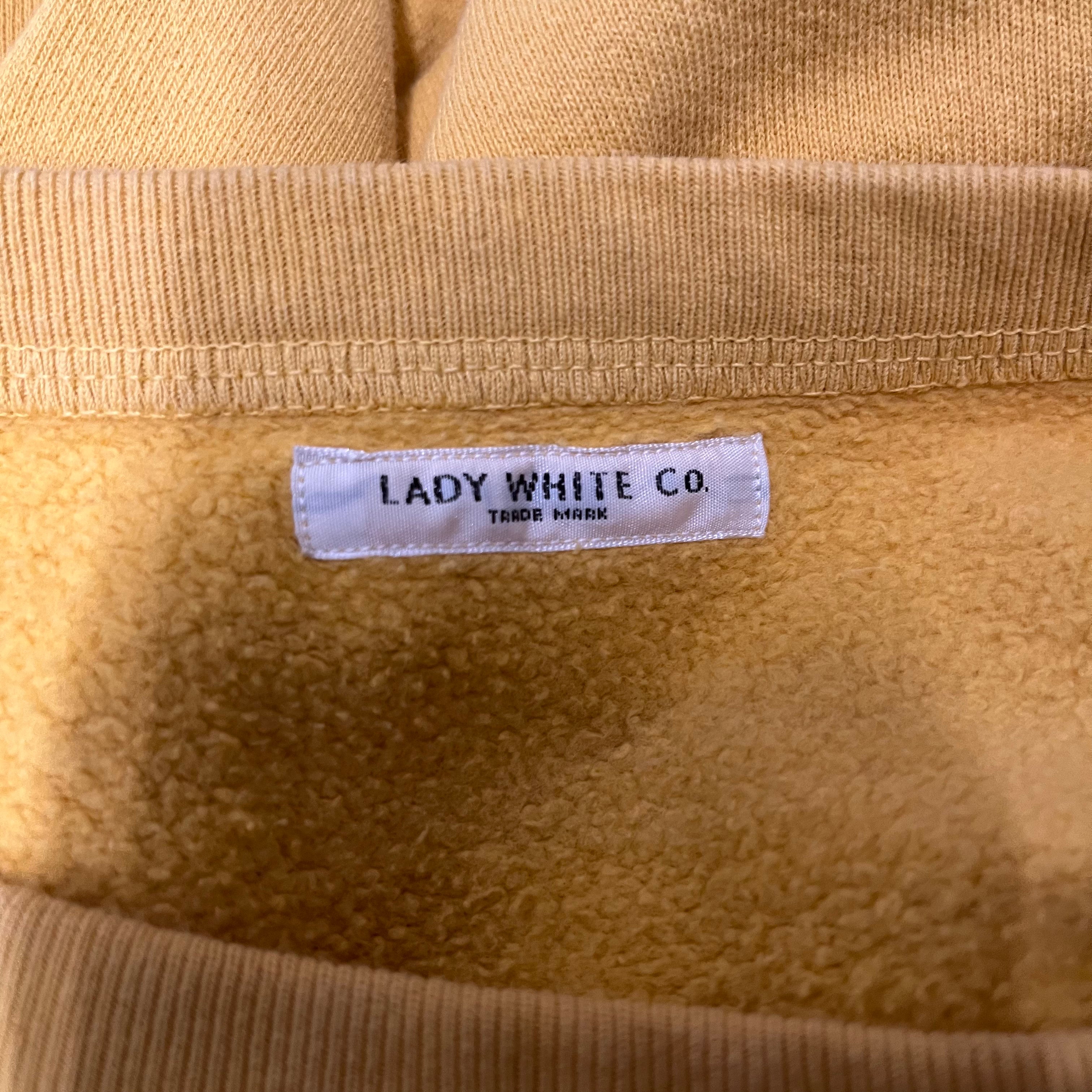 Lady White Sweater L Cotton YEL  Online Sale