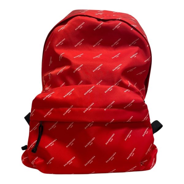 BALENCIAGA Backpack Monogram Nylon RED logo bag Sale