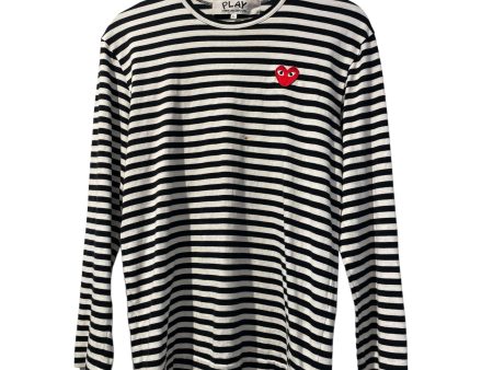 CDG LS T-Shirt L Cotton MLT Stripe  Fashion