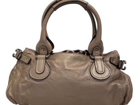 Chloe Hand Bag Leather BEG  For Discount