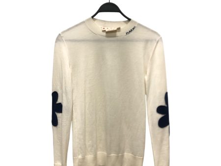 MARNI Sweater 40 Wool WHT floral patches Online Hot Sale