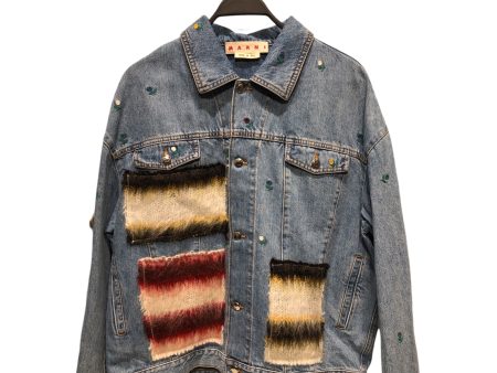 MARNI Denim Jkt 40 Denim BLU MOHAIR PATCH DENIM JACKET For Discount