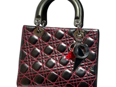 Christian Dior Hand Bag All Over Print Leather SLV LADY DIOR ANSELM REYL on Sale