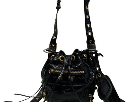 BALENCIAGA Bag OS Leather BLK Le Cagole Bucket Bag on Sale