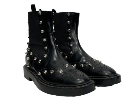 BALENCIAGA Leather Studded Chelsea Ankle Boots EU 34 Supply