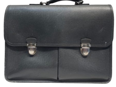 LOUIS VUITTON Briefcase Leather GRY Briefcase Online Sale