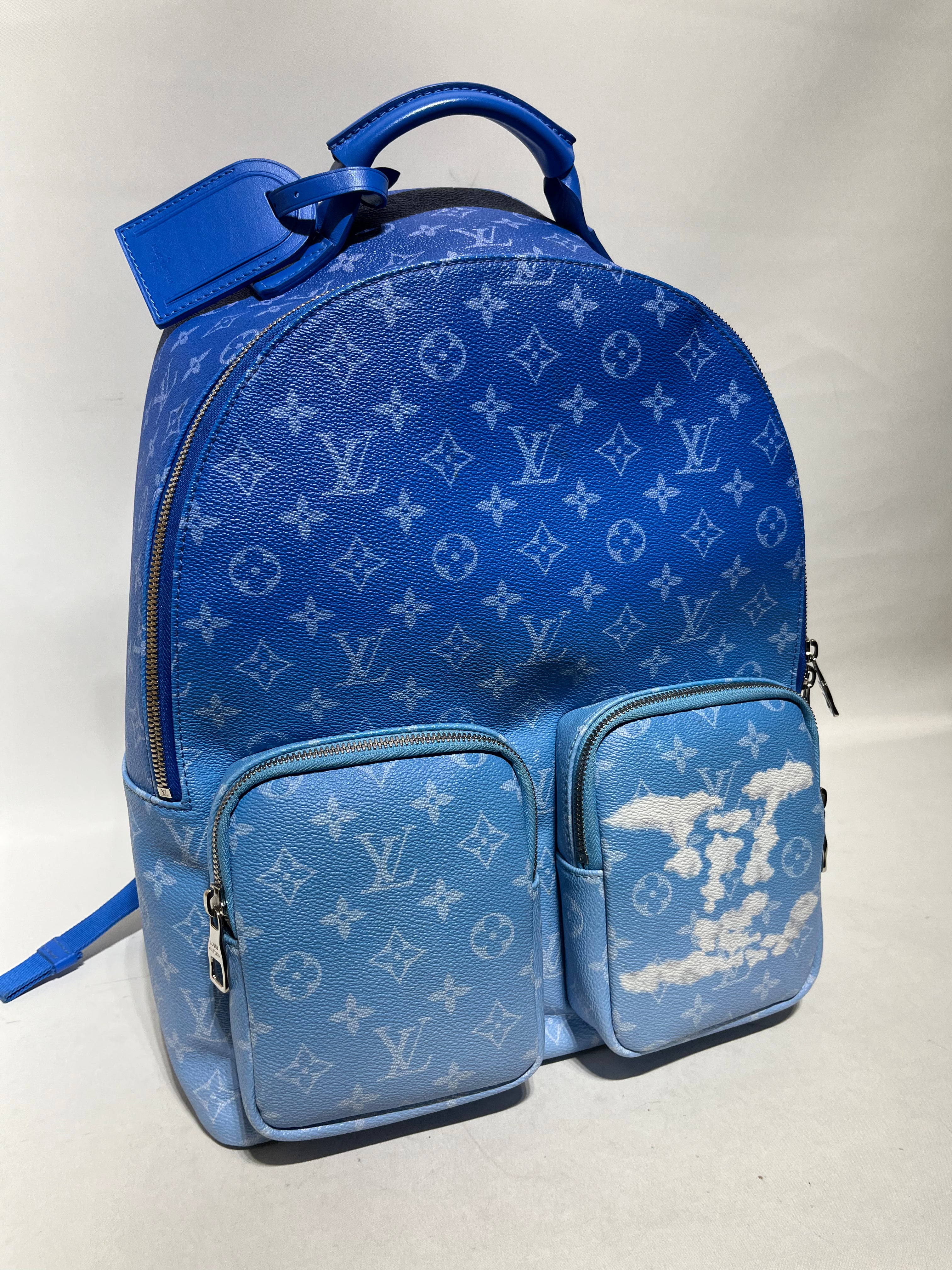 LOUIS VUITTON Backpack Monogram Leather BLU cloud LV monogram backpack on Sale