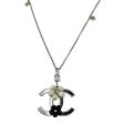 CHANEL CC CameliaLogo Necklace Silver  Discount