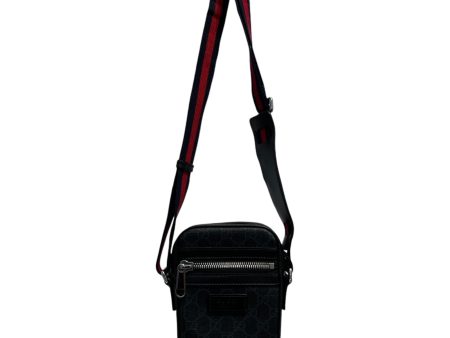 GUCCI Cross Body Bag S Monogram Leather BLK supreme gg cross body For Discount