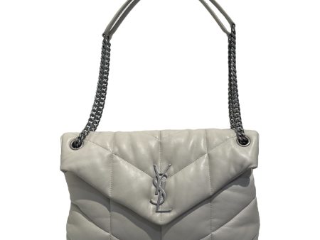 YVES SAINT LAURENT Hand Bag Leather WHT PMR577475-0121 Online Sale