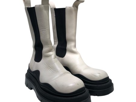 BOTTEGA VENETA Boots EU 38 Leather WHT TIRE BOOT Cheap