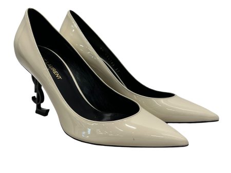 YVES SAINT LAURENT Heels Leather CRM  Hot on Sale