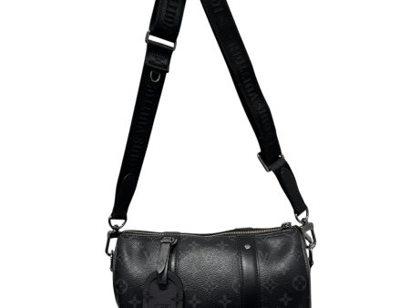 LOUIS VUITTON Bag Monogram Leather BLK City Keepall on Sale