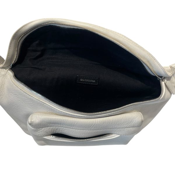 BALENCIAGA Fanny Pack Leather WHT Logo Belt Bag Hot on Sale