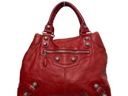 BALENCIAGA Hand Bag Lambskin RED CHEVRE GIANT Online Sale