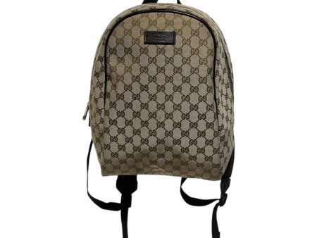 GUCCI Backpack Monogram Cotton BRW CANVAS TRAVEL Fashion