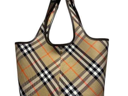 BURBERRY Tote Bag Plaid BEG  Sale