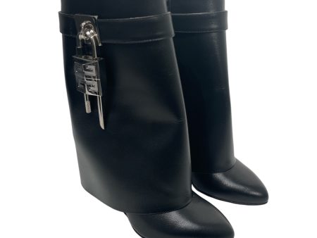 GIVENCHY EU Plain Leather BLK GIVENCHY SHARKLOCK BOOTS Hot on Sale