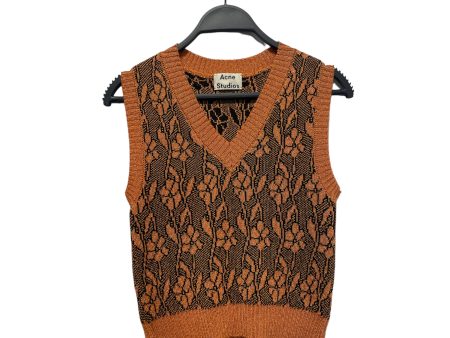 Acne Studios Knitted Vest XS Floral Pattern ORN FLOWER-JACQUARD VEST Online Hot Sale