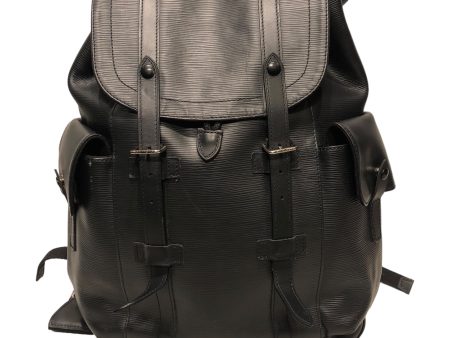 LOUIS VUITTON Backpack Leather BLK EPI CHRISTOPHER BACKPACK Hot on Sale