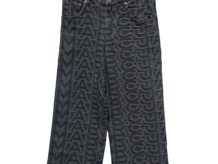 MARC JACOBS Bootcut Pants 27 Monogram Denim BLK  Online now